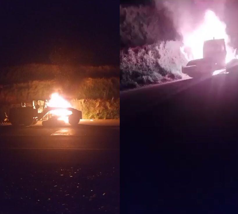 Incendian maquinaria en la vía entre Santander de Quilichao y Popayán, Cauca. El hecho es atribuido a las disidencias de las Farc.