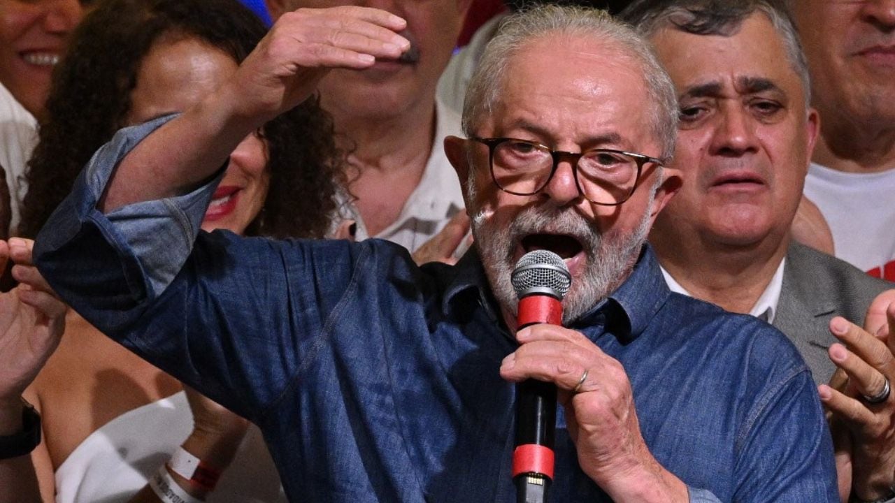 Lula da Silva en su discurso de victoria