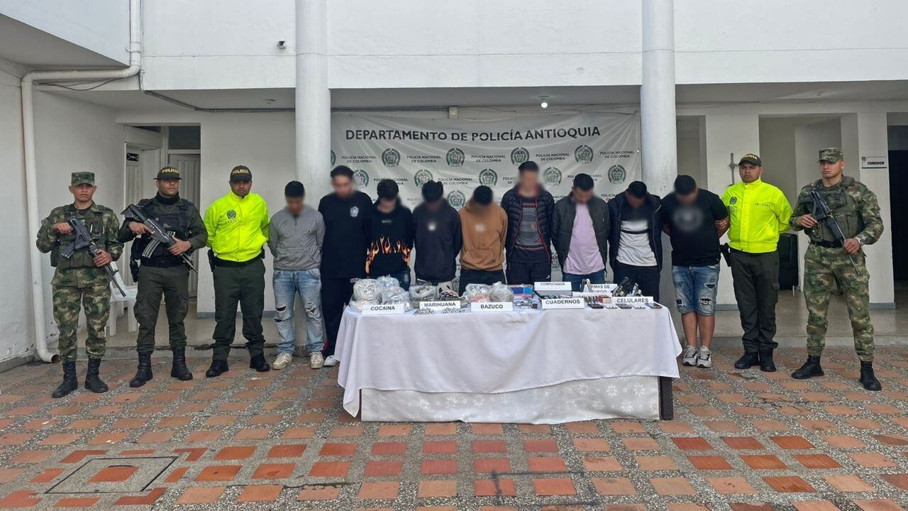 Capturados integrantes de 'El Mesa' en Antioquia.