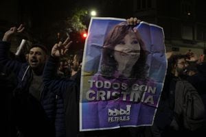 Concentración a favor de Cristina Fernández de Kirchner en Buenos Aires.