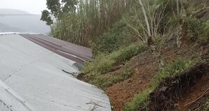 Deslizamiento de tierra que sepultó a un menor de 10 años en Antioquia.