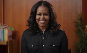 En esta imagen de video proporcionada por NBC, la ex primera dama Michelle Obama presenta una actuación de Alicia Keys durante los Billboard Music Awards el domingo 23 de mayo de 2021. Foto: NBC vía AP.