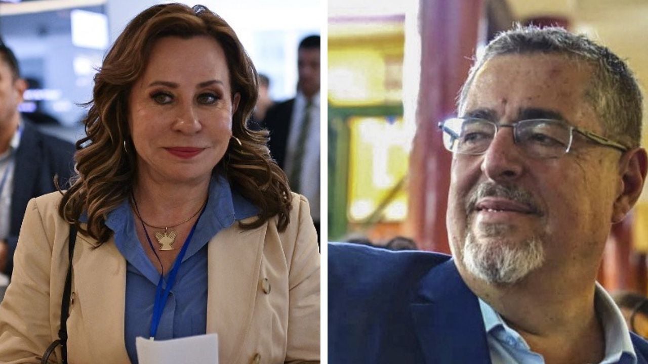 Sandra Torres (I) y Bernardo Arévalo (D) los dos candidatos que se disputarán la presidencia de Guatemala en la segunda vuelta