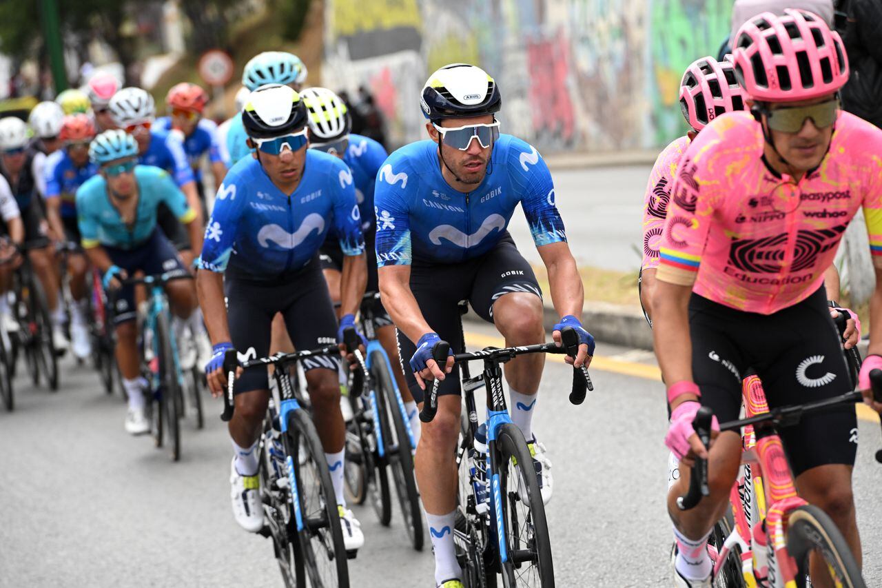 SANTA ROSA DE VITERBO, COLOMBIA - FEBRUARY 07: Albert Torres of Spain and Movistar Team competes during the 4th Tour Colombia 2024, Stage 2 a 168.6km stage from Paipa to Santa Rosa de Viterbo 2751m on February 07, 2024 in Santa Rosa de Viterbo, Colombia. (Photo by Maximiliano Blanco/Getty Images)