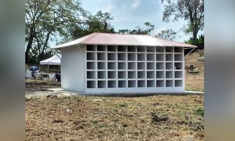 Criptas construidas por el CICR en Panamá para sepultar a migrantes.