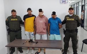 Estos son tres de los presuntos delincuentes capturados por la Policía en Barranquilla.