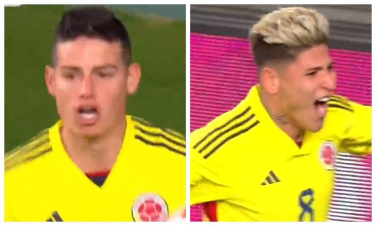 James Rodríguez y Jorge Carrascal le dieron el empate a Colombia