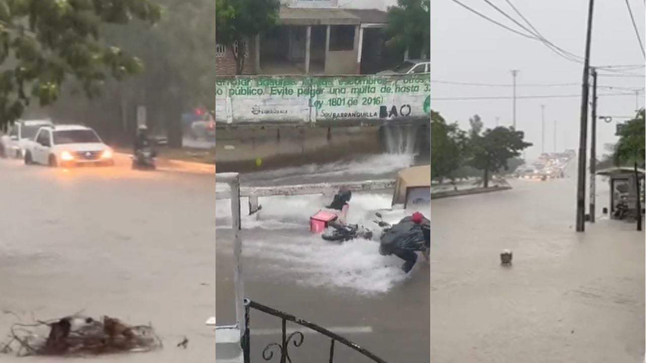 Lluvias afectan a Barranquilla este miércoles 25 de octubre.