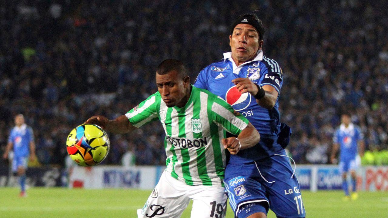 Dayro Moreno vistió las camisetas de Millonarios y Nacional, respectivamente.