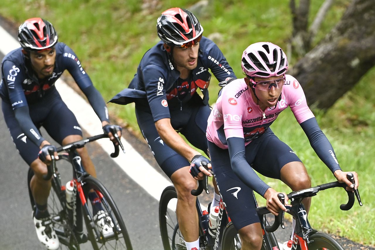 Egan Bernal en el Giro de Italia.