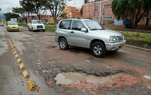 Deterioro de la malla vial en el sur de Bogotá
