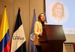 Ministra de Salud, Carolina Corcho en el Foro Mundial de Alimentación