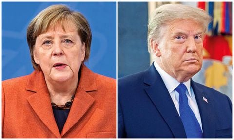 Angela Merkel, canciller de Alemania, y Donald Trump, presidente de Estados Unidos.