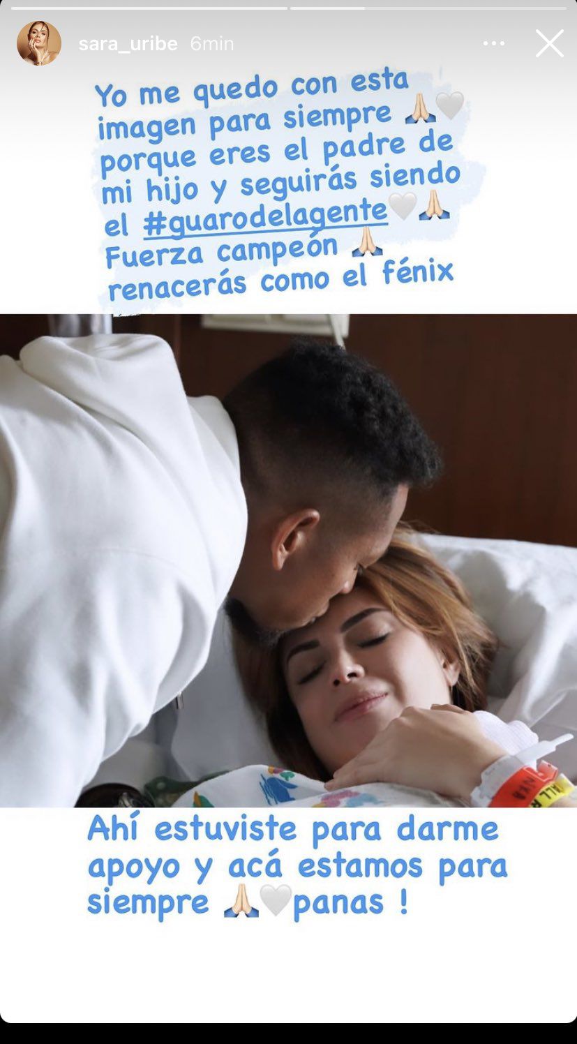 La modelo Sara Uribe, ex pareja de Fredy Guarín,  mostró su apoyo al futbolista en su cuenta oficial de Facebook.