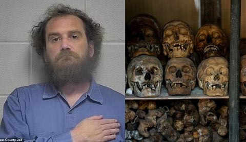 James William Nott tenía al menos 40 cráneos robados dentro de su propiedad.