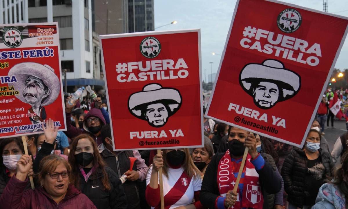 Protestas contra Pedro Castillo en Perú