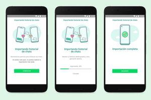 La función de transferencia de historial entre iOS y Android de WhatsApp.
WHATSAPP OFICIAL