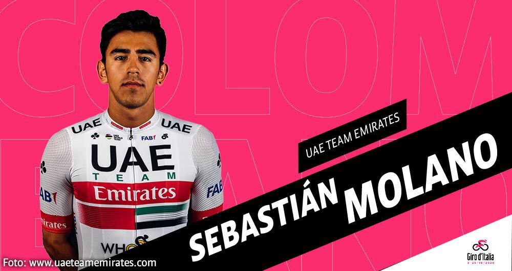 Sebastián Molano, ciclista colombiano en el UAE