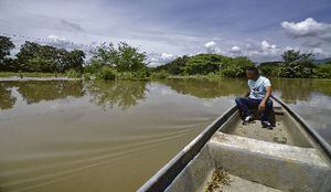 El sector de Puerto Bertín y la Laguna de Sonso  tambien sufren a causa del incremento del nivel de las aguas del río Cauca.