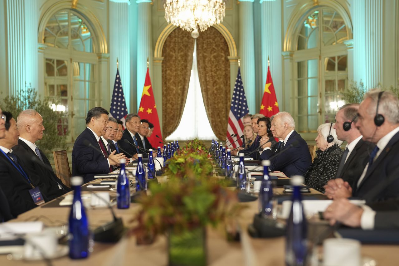 El presidente Joe Biden se reúne con el presidente de China, Xi Jinping, en Filoli Estate en Woodside, California, el miércoles 15 de noviembre de 2023