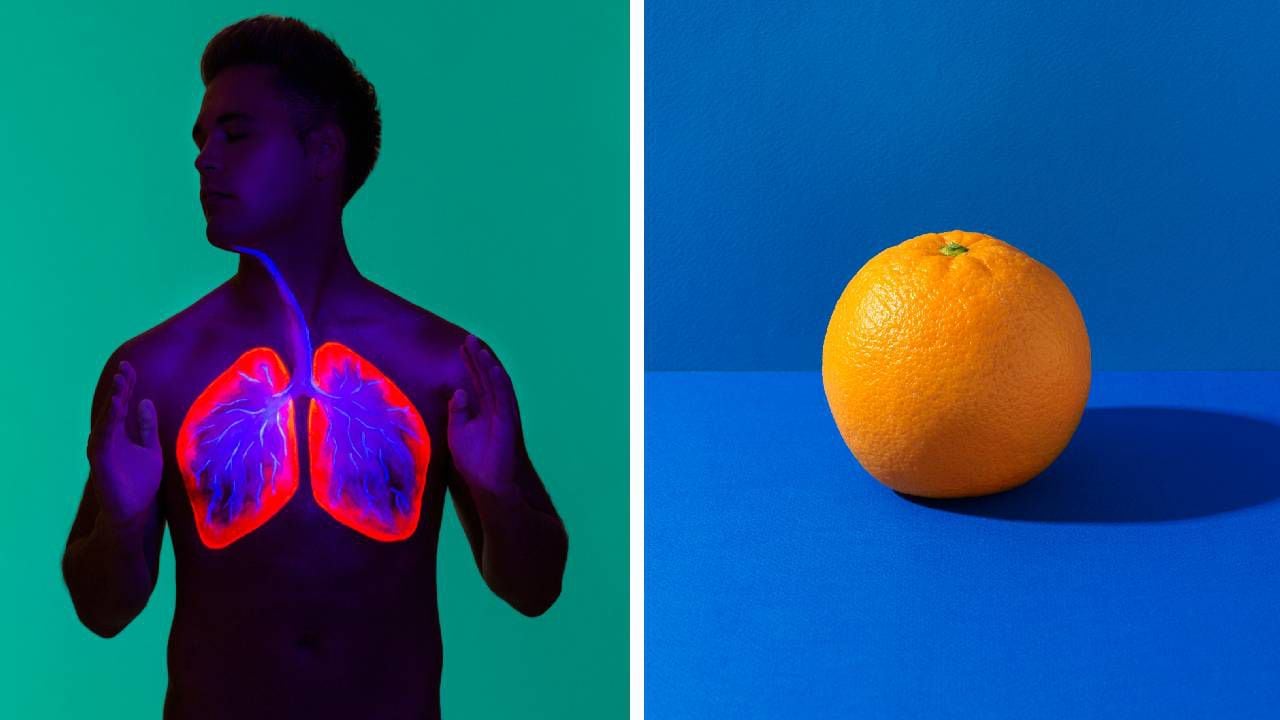Las naranjas y las fresas pueden ayudar a fortalecer el sistema respiratorio. Foto: Getty Images. Montaje SEMANA.