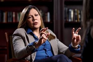 Luz Adriana Camargo. Fiscal General de la Nación.
Bogotá Marzo 20 de 2024.
Foto: Juan Carlos Sierra-Revista Semana.