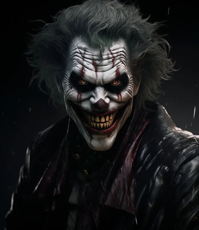 La IA de Midjourney creó una imagen con la versión más oscura del Joker.