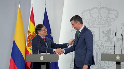 El presidente Gustavo Petro y el presidente del gobierno español, Pedro Sánchez, hicieron varios anuncios sobre acuerdos bilaterales.