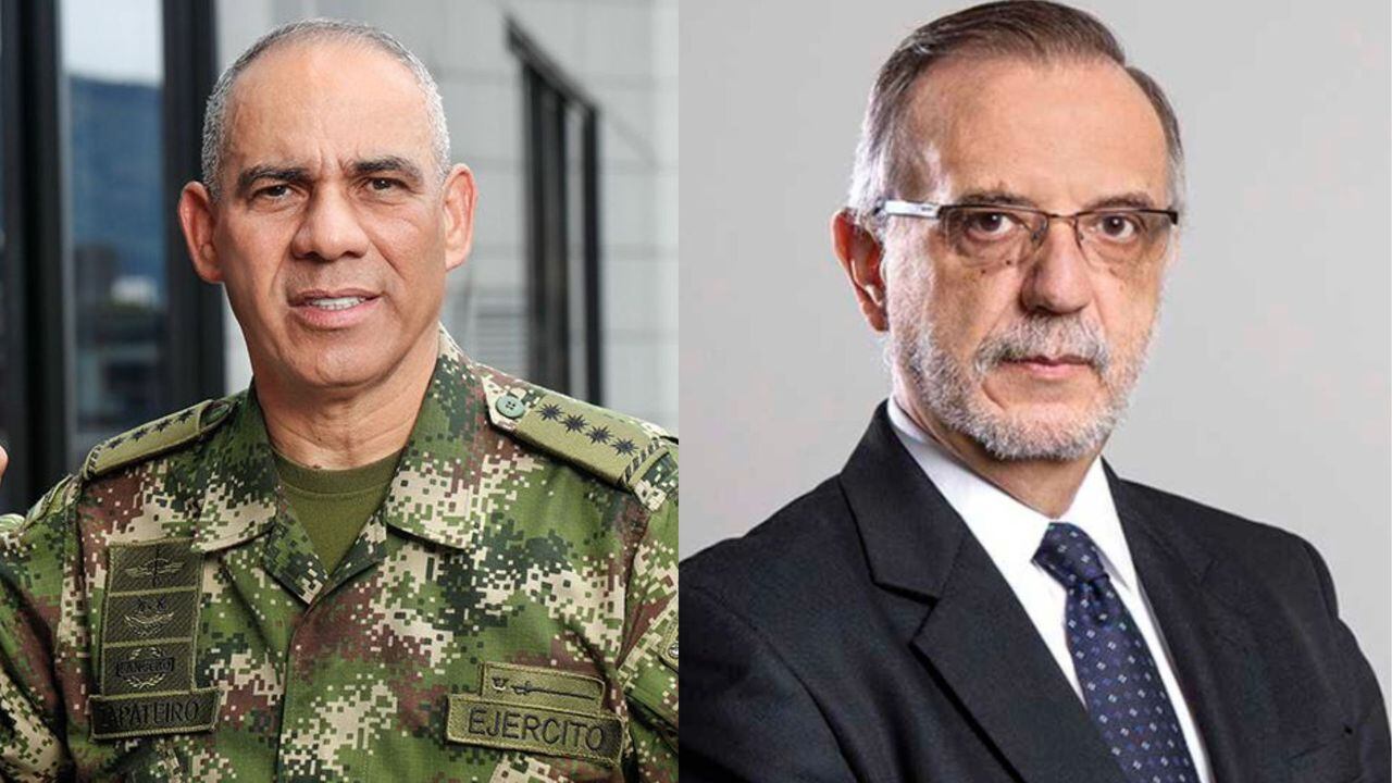 General (r) Eduardo Zapateiro e Iván Velásquez, ministro de Defensa.