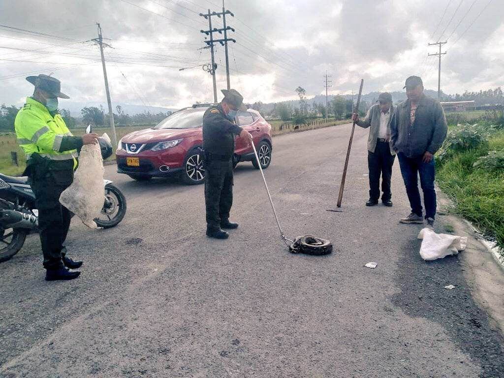 La boa fue recuperada por el Grupo de Protección Ambiental y Ecológica de la Policía de Chiquinquirá