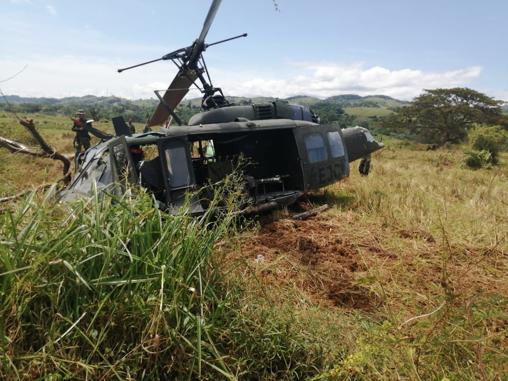 Helicóptero del Ejército debió realizar aterrizaje de emergencia en Tarazá