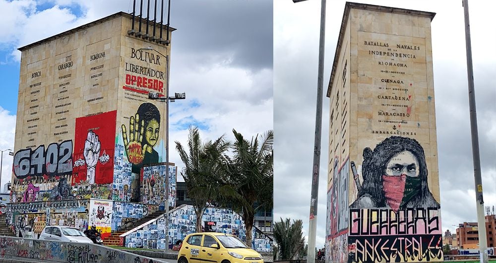El monumento a Los Héroes, en el norte de Bogotá, se ha convertido en un expendio de micro tráfico y basurero, sin que el Distrito intente recuperarlo.