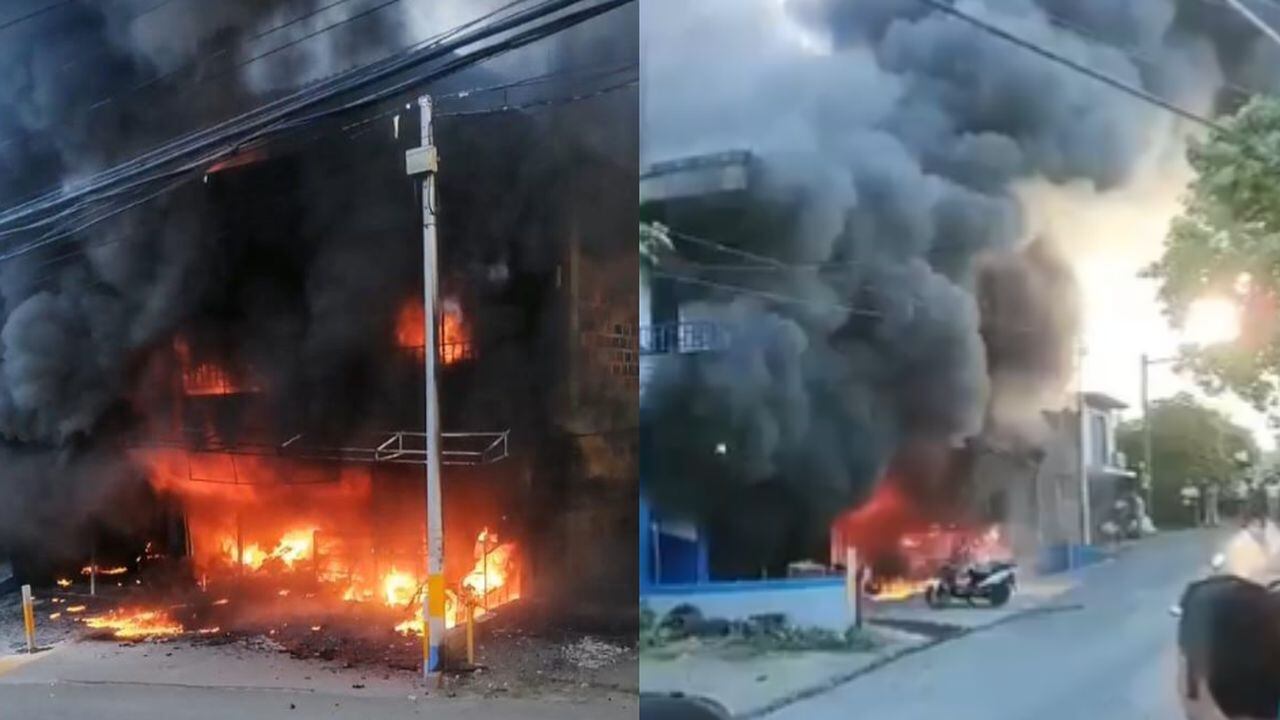 Fuerte incendio se presentó el 2 de mayo en Santa Fe de Antioquia.