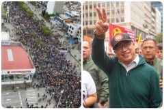 En redes sociales mostraron una foto que publicó el presidente Gustavo Petro tras la marcha del 1 de mayo, que es igual a otra del 28 de abril de 2021.
