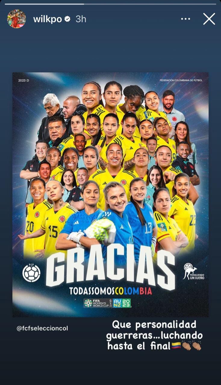 Wilmar Barrios agradeció a la selección Colombia femenina