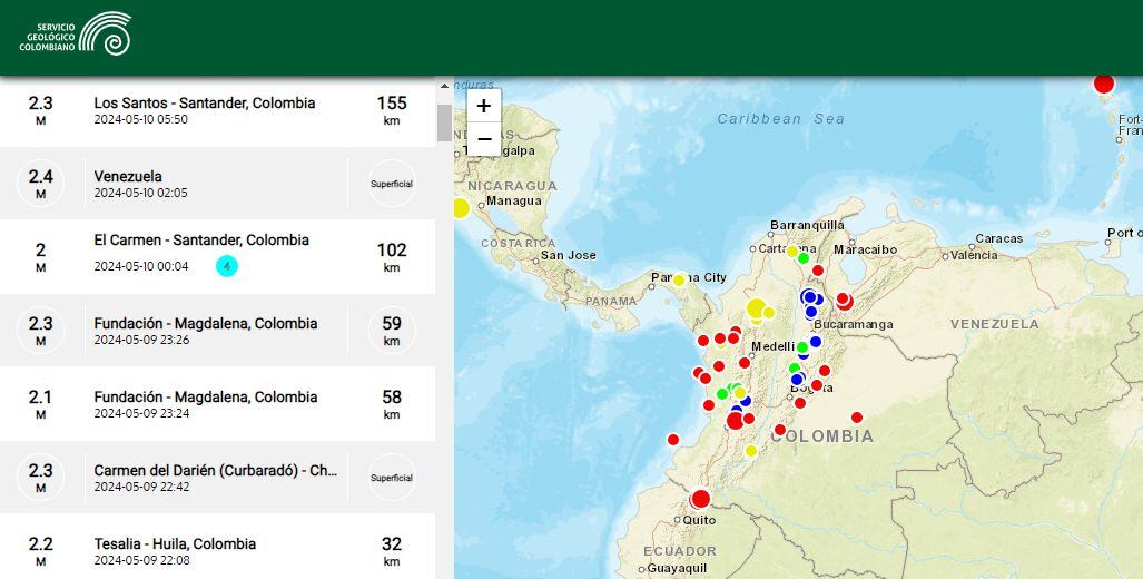 La regiones del Pacífico y Santander son las zonas del país con mayor probabilidad de presentar actividad sísmica.