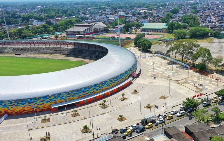 Vista panorámica del estadio Bello Horizonte en Villavicencio