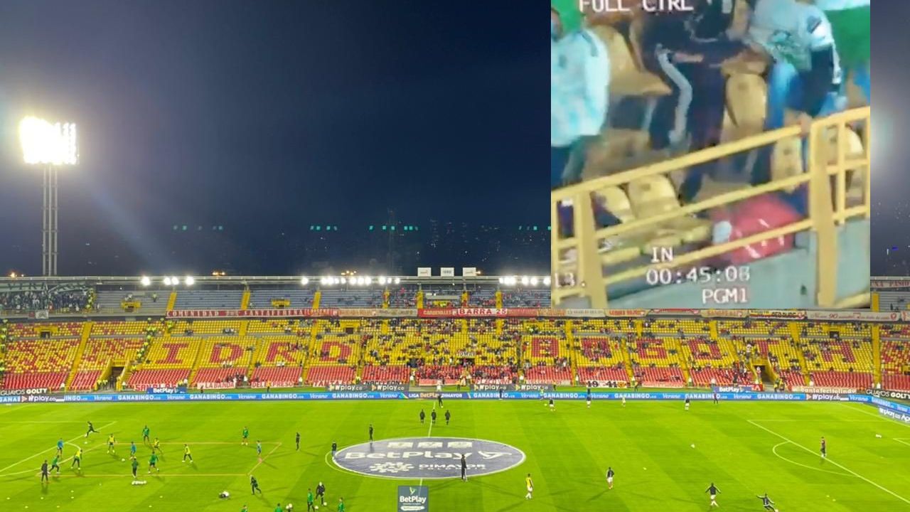 Aficionados de Santafé y Atlético Nacional se enfrentaron luego de que se permitiera el regreso de los hinchas al estadio