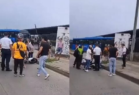 Ciudadanos golpean a un ladrón en la estación del MÍO de Andrés Sanín