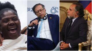 Francia Márquez, ministra de la Igualdad; Gustavo Petro, presidente de Colombia y Armando Benedetti, embajador de Colombia ante la FAO, en Italia