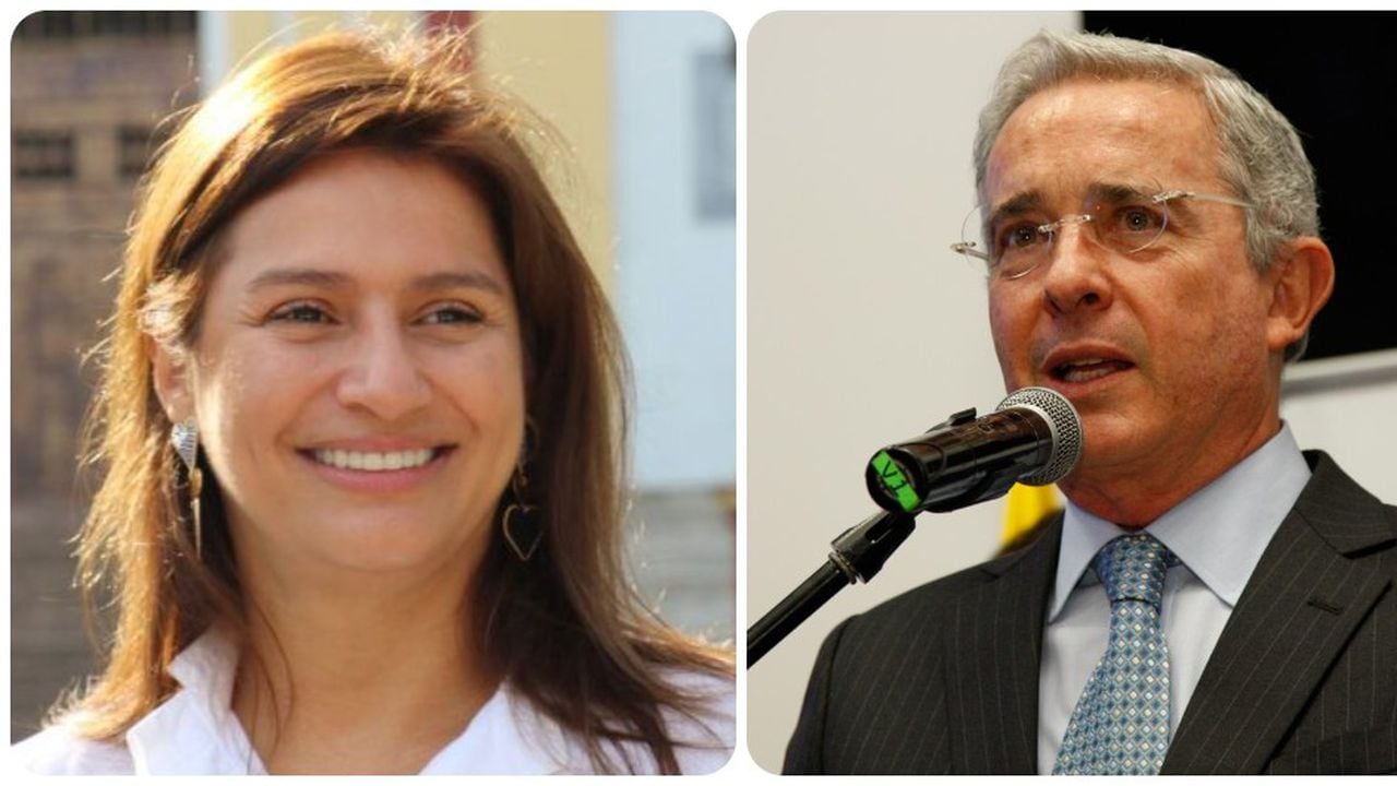 Paola Holguín y Álvaro Uribe.