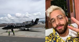 En fotos | Este es el lujoso avión privado con el que  Maluma llegó a Medellín