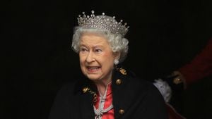 FILE PHOTO: Britain's Queen Elizabeth leaves after attending a service for the Order of the British Empire, at St Paul's Cathedral in London, Britain, March 7, 2012. REUTERS/Olivia Harris/File Photo