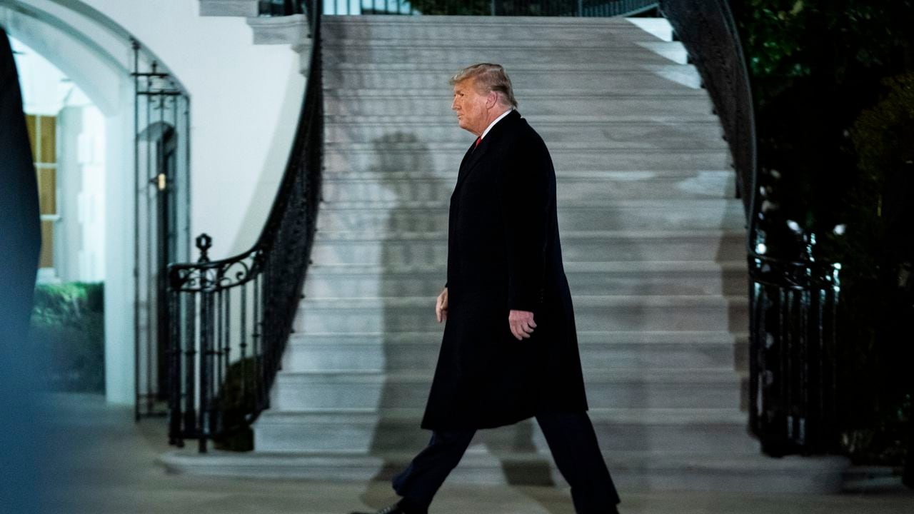 El presidente Donald Trump regresando a su hogar. (Foto por Jabin Botsford/The Washington Post via Getty Images)