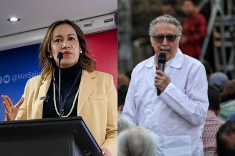 Ministra de Salud, Carolina Corcho y Sergio Isaza, presidente de la Federación Médica Colombiana
