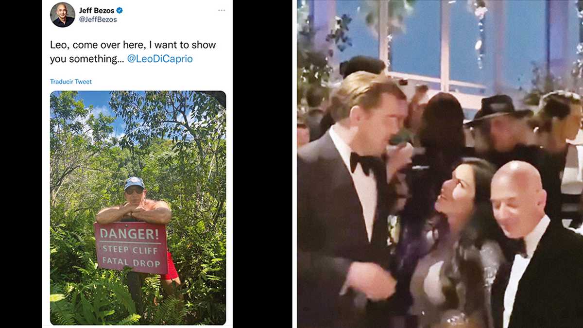 El polémico encuentro entre Lauren Sánchez, novia de Jeff Bezos, y Leonardo DiCaprio en una gala en Los Ángeles.