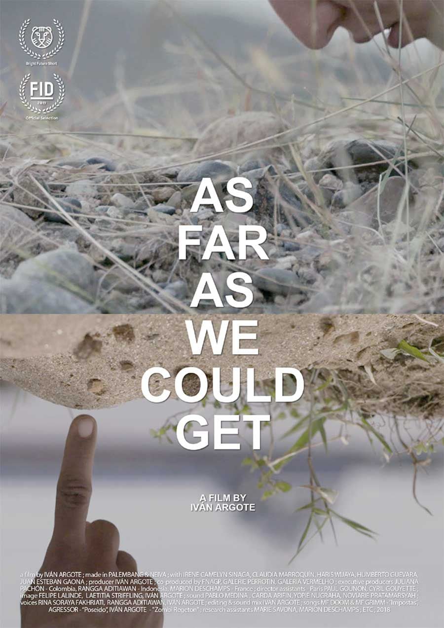 Afiche cortometraje "As far as we could get" de  Iván Argote