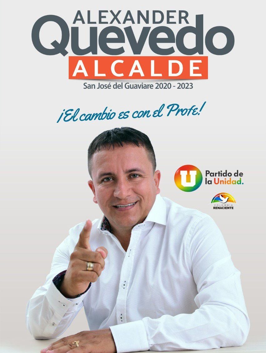 Alexander Quevedo durante su campaña a la alcaldía de San José del Guaviare, en 2019