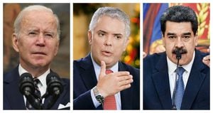Joe Biden, Iván Duque y Nicolás Maduro