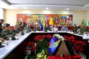 Las fuerzas militares de Colombia y Venezuela se reunieron en San Antonio de Táchira.